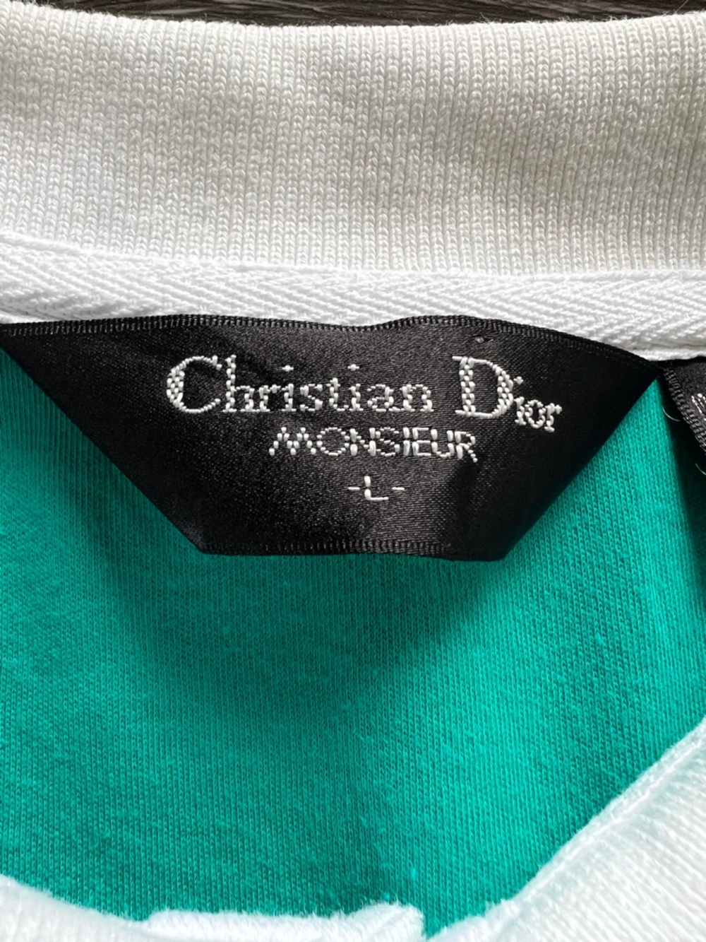 VTG Christian Dior Monsieur 100% Cotton Color-Block Polo - Picture 4 of 11